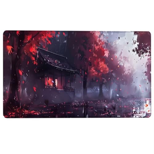 Japan Gaming Mauspad XXL - Großes Mousepad 90 x 30 cm - rutschfeste Schreibtischunterlage für Gaming und Büro - Schreibtischunterlage - Rot Wasserdicht und Langlebig Large Mouse pad D-7 von LUESUAYN