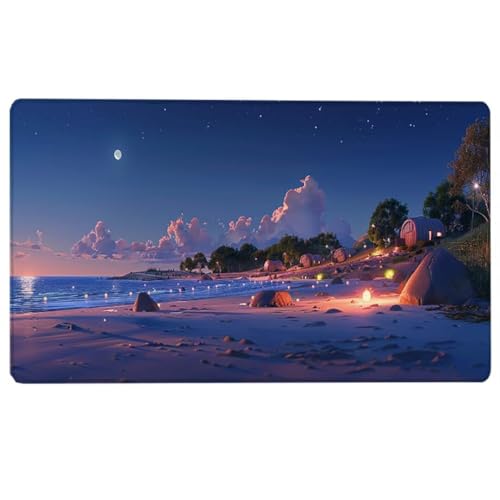 Meer XXL Gaming Mauspad 1500 x 800 x 3 mm - XXL Mousepad Blau - Tischunterlage Large Size - Verbessert Präzision und Geschwindigkeit - Mouse Pads für Gaming, Büro, Zuhause 4-K von LUESUAYN