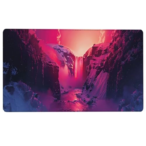 Schneeberg Large XXL Mouse Pad 70 x 30 cm - Schreibtischunterlage - Rot Gaming Mauspad - Improved Precision and Speed - Rubber Base for Stable Grip on Smooth Surfaces - für Gaming, Büro, Zuhause T-4 von LUESUAYN