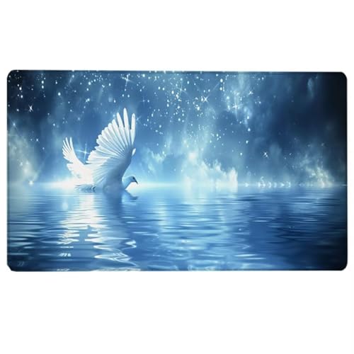 XXL Mauspad Taube Gaming Mauspad (900 x 300 x 3 MM) - XXL Mousepad Blau - Tischunterlage Large Size - verbessert Präzision & Geschwindigkeit - Stabiler Halt auf Glatten Oberflächen J-L von LUESUAYN