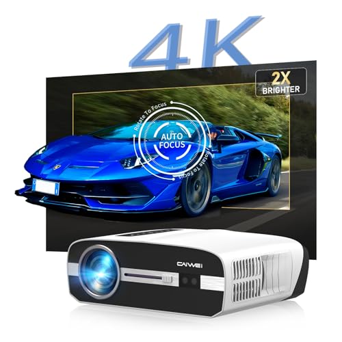 Tageslicht Beamer 4K, 1000 ANSI Autofokus Beamer 4K Heimkino mit 5G WiFi Bluetooth Android TV 6D Trapezkorrektur DSP Elektrischer Fokus Led Video Smart Projektor Full HD von LUFVEBUT