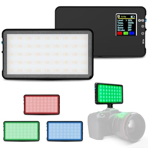 Lume Cube - LED-Licht RGB Panel Go - einstellbares Panel Go - intelligentes LCD-Display - Foto-Video-Beleuchtung - Lange Batterielebensdauer - einstellbare Farbtemperatur von 3200 bis 5600K von LUME CUBE