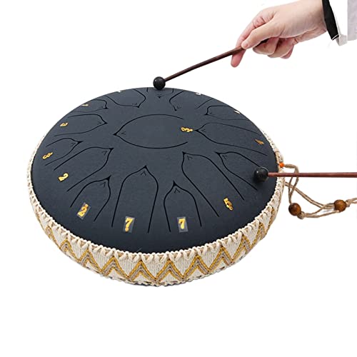 13 Zoll 15 Ton Tongue drum Schlagzeug Rain Drum Geeignet Als Geburtstagsgeschenk, Urlaubsgeschenk Chakra Drum(C) von LUNCHS