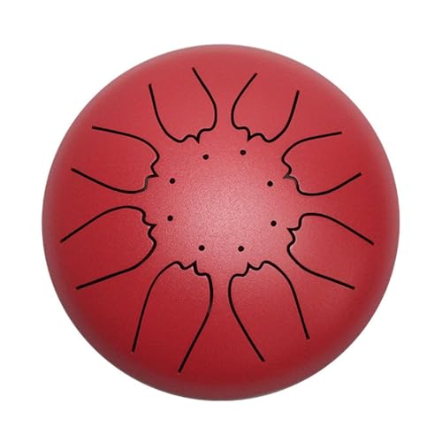 Metall Rain Drum Geeignet Für Yoga -Meditation Tongue drum Als Geschenk Für Freundin, Familie Chakra Drum(Rot) von LUNCHS