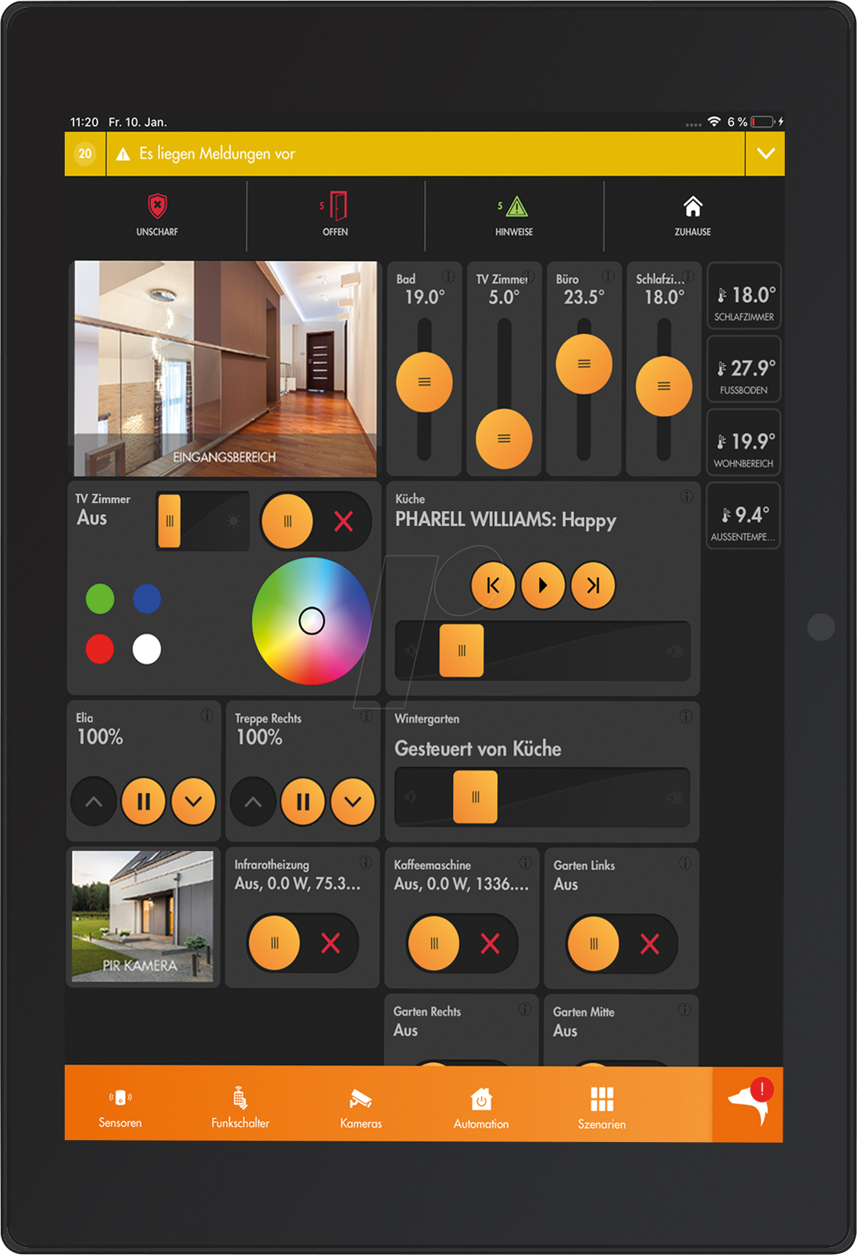 LE 11120 - Smarthome Display, PoE, 10'' von LUPUS