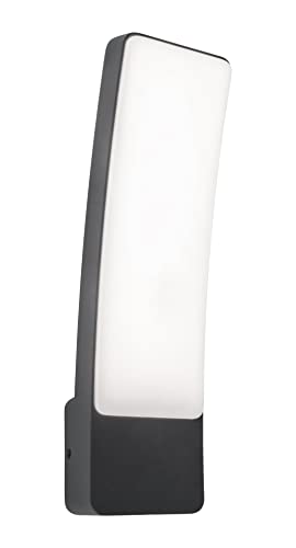 LUTEC LED Außenwandleuchte Kira, Außenlampe aus Aluminium in Anthrazit, moderne 1-flammige Wandlampe,18 Watt, 4000 Kelvin, 1200 Lumen,Wandleuchte von LUTEC