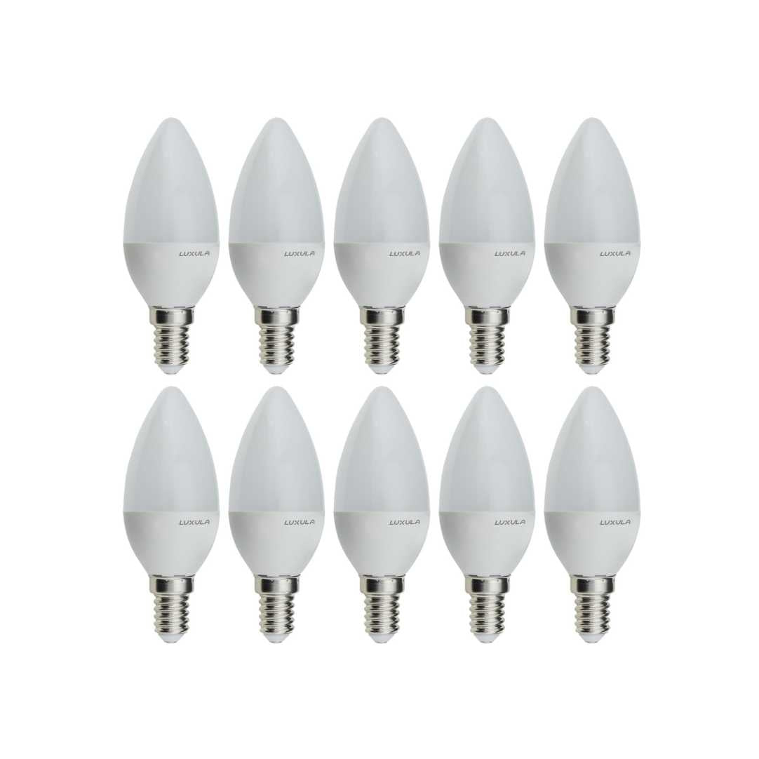 10er Pack LED Leuchtmittel E14, 5W, 436lm, 2700K von LUXULA