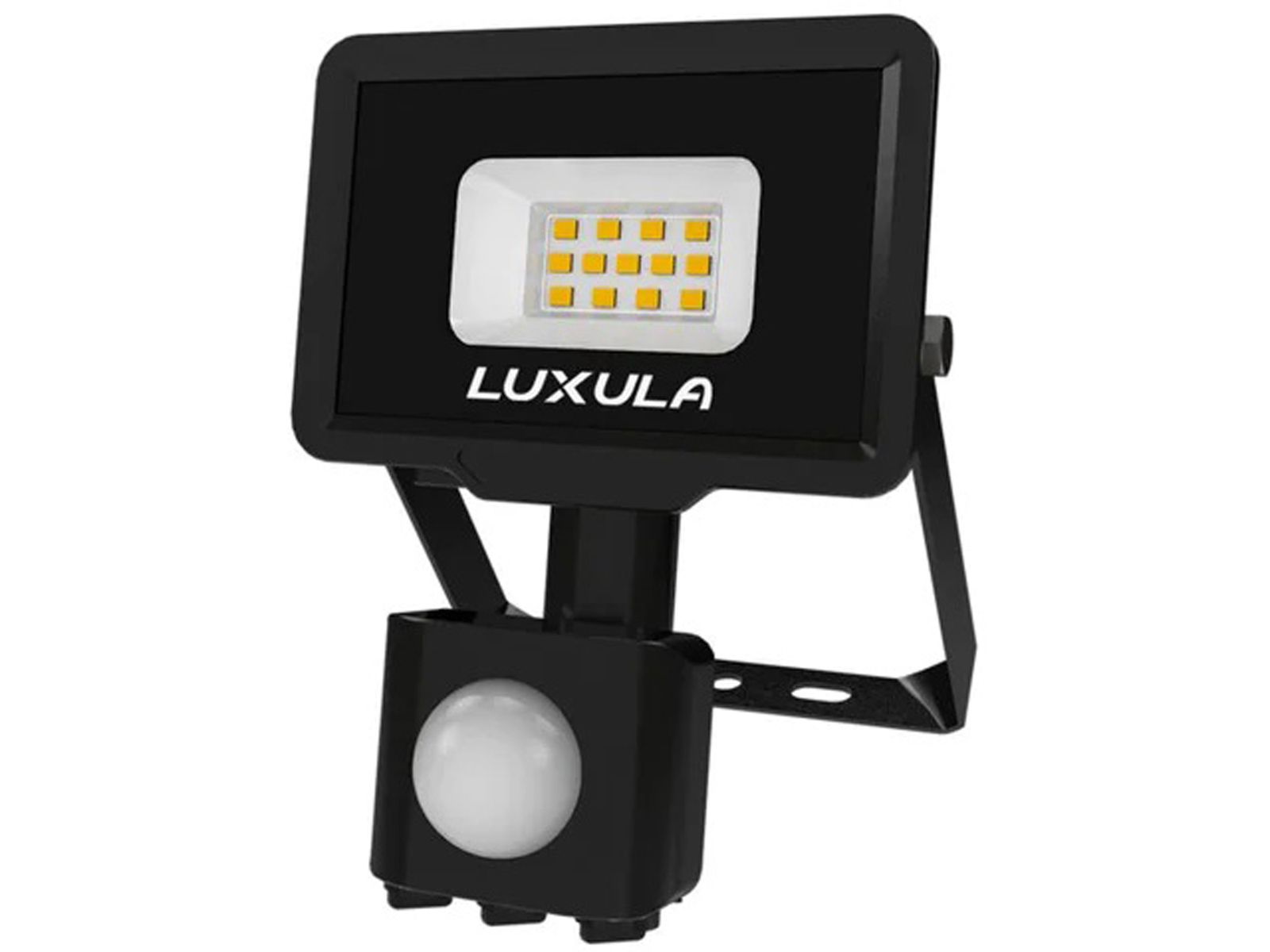 LUXULA LED-Fluter mit Bewegungsmelder, EEK: F, 10W, 1000lm, 3000K, schwarz von LUXULA