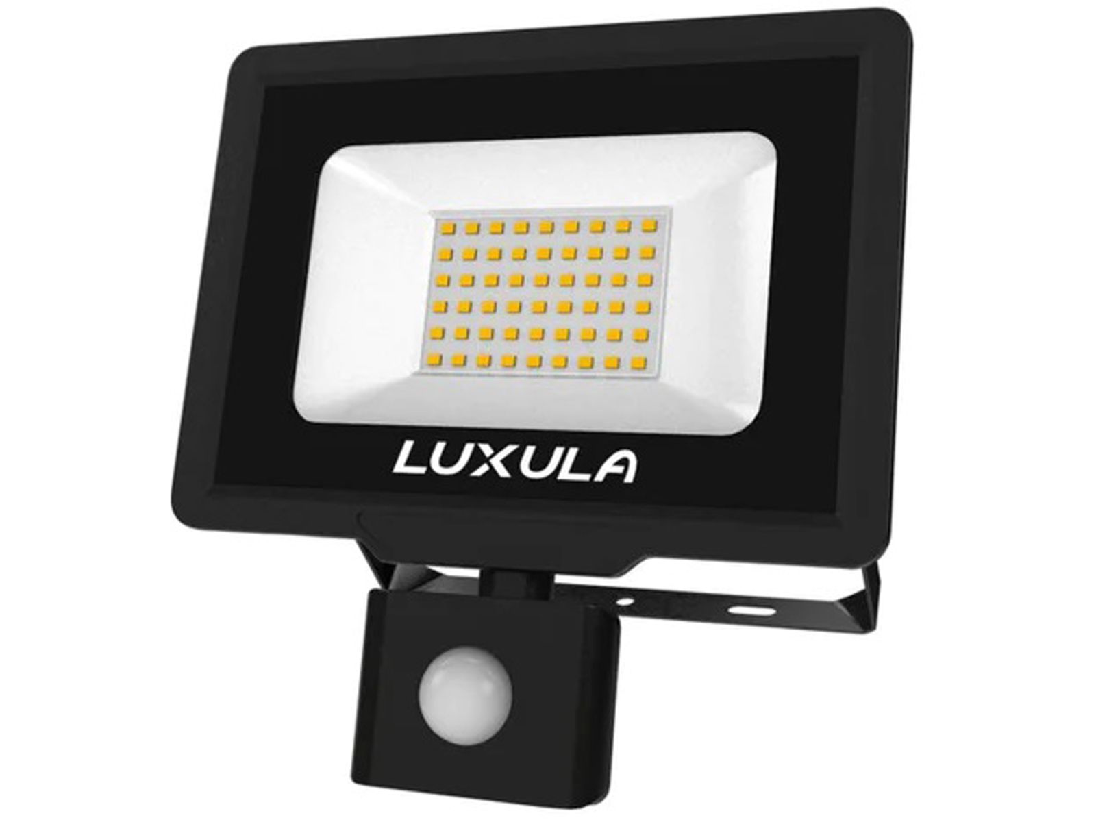 LUXULA LED-Fluter mit Bewegungsmelder, EEK: F, 50W, 5000lm, 3000K, schwarz von LUXULA