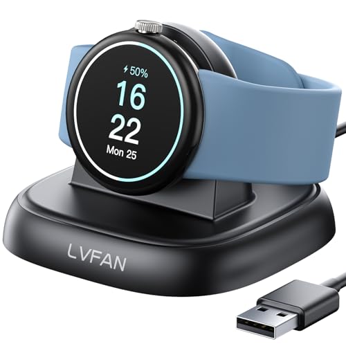 LVFAN Ladestation für Pixel Watch 2, USB-C Ladekabel Ersatzzubehör, Magnetischer Ladeständer für Google Pixel Watch 2, Fitbit Sense/Sense 2, Versa 3/4 von LVFAN