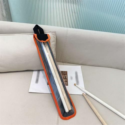 LVYUDS 3 Stück Durchsichtig Trommelstocktasche 1 Paar Kapazität, Handheld Drumstick Tasche Tragbar Universal Stock Tasche Schlagzeuger Bands Anfänger(Orange) von LVYUDS