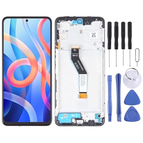 LXGALISA LCD-Bildschirm OLED-Material, LCD-Bildschirm für Xiaomi Redmi Note 11 4G Digitizer Vollmontage mit Rahmen von LXGALISA