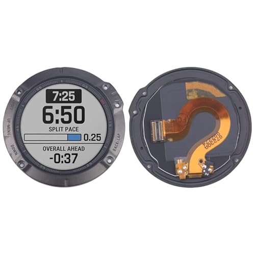 LXGALISA Uhren-Ersatzteile für Garmin Fenix 6 LCD-Bildschirm mit Digitalisierer, komplette Montage, Schwarz von LXGALISA