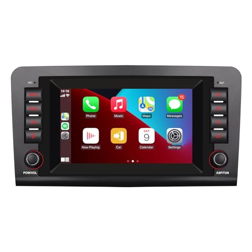 Autoradio kompatibel mit drahtlosen Carplay/Android Auto für Mercedes Benz GL ML Class W164 X164 ML350 ML450 ML500 GL320 GL450 mit IPS -Touchscreen/Bluetooth/Mirror Link/FM/AM/USB von LXKLSZ