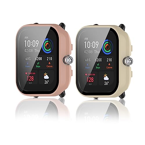 2 Pack Hülle Kompatibel mit Amazfit GTS 4 Mini Case PC TPU Ultradünne Gehäuse Hülle für Amazfit GTS 4 Mini Anti-Fall schützen Kratzfest Hülle für Amazfit GTS 4 Mini Hülle (3) von LXURY