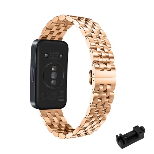 LXURY Armbänder für Huawei Band 7 Armband Edelstahl Metall für Huawei Band 7 Bänder Verstellbares Ersatzarmbänder Kompatibel mit Huawei Band 7 Uhrenarmband (6) von LXURY