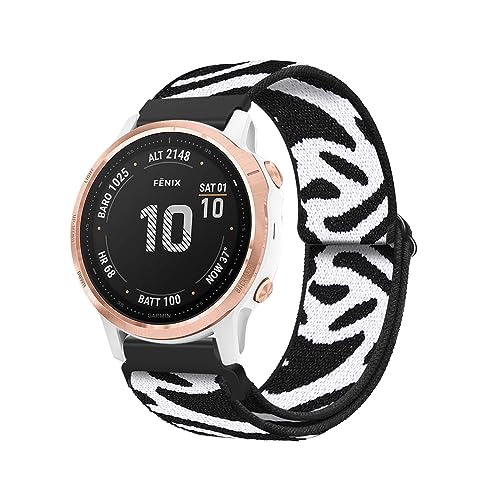 LXURY Nylon Armbänder für Garmin Instinct 2S Solar Armband Elastisch Nylon Sport für Garmin Instinct 2S Solar Band Dehnbare Ersatzarmband Kompatibel mit Garmin Instinct 2S Solar Uhrenarmband (I) von LXURY