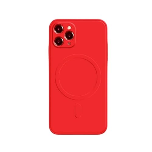 LXURY Silikon-Schutzhülle für iPhone 14, 13, 12, 11, 15Pro Max, Mini Xr Xs Plus, für iPhone 11Promax, Rot von LXURY