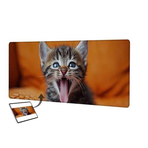 Mauspad Personalisiert, Personalisiertes Gaming Mousepad mit Wasserdicht, Schreibtischunterlage Personalisiert mit Rutschfester Gummi, für Schreibtisch Zubehör, Büro, Gaming, Zuhause 240x200mm C-0 von LXingzun