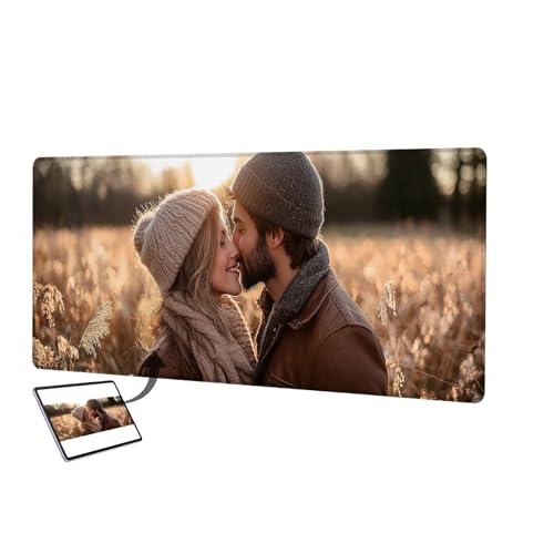 Personalisiertes Mousepad mit Foto, 1000x500mm Gaming Mauspad Personalisiert, Mauspad Selbst Gestalten, Schreibtischunterlage mit Rutschfeste Unterseite, Personalisierte Geschenke für Gamer, Büro C-10 von LXingzun