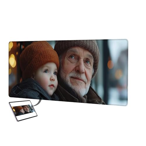 Personalisiertes Mousepad mit Foto, 1200x600mm Gaming Mauspad Personalisiert, Mauspad Selbst Gestalten, Schreibtischunterlage mit rutschfeste Unterseite, Personalisierte Geschenke für Gamer, Büro C-9 von LXingzun