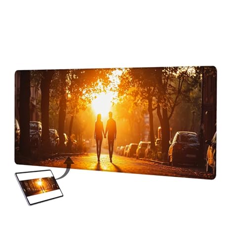 Personalisiertes Mousepad mit Foto, 800x400mm Gaming Mauspad Personalisiert, Mauspad Selbst Gestalten, Schreibtischunterlage mit rutschfeste Unterseite, Personalisierte Geschenke für Gamer, Büro B-3 von LXingzun