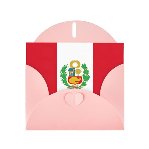 LXqlSS Gemischte Briefumschläge mit Peru-Flagge, Perlpapier, perfekte Grußkarten von LXqlSS