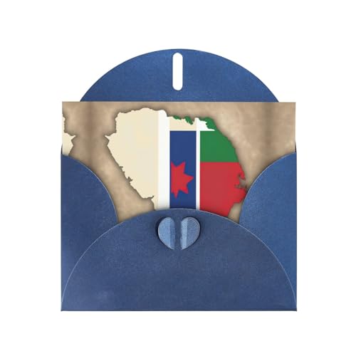 LXqlSS Map02 Geburtstagskarten-Umschläge, Motiv: Gambia-Flagge, Perlpapier, perfekte Grußkarten von LXqlSS