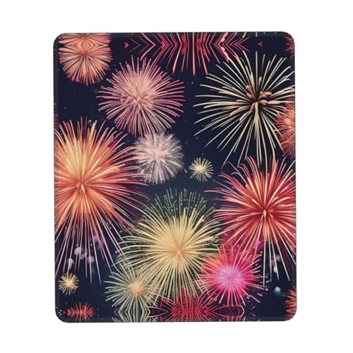 Schönes Feuerwerk-Mauspad, niedliches Mauspad, individuelle kleine Mauspads mit Designs, tragbares Büro, rutschfestes Gummi von LXqlSS