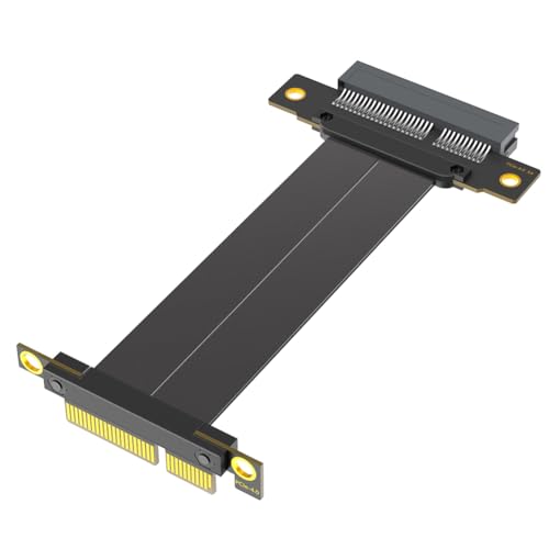 LYEAA 10 cm PCIE 4.0-Verlängerungskabel mit vergoldetem Stecker for Grafikkarte, PCI-E 4.0 4X-Steckplatzkarte von LYEAA