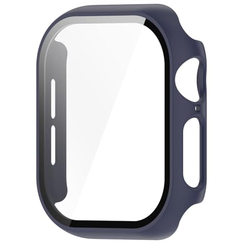 LYEAA PC-Abdeckung aus gehärtetem Glas, Anti-Fall-Uhren-Displayschutz, Kratzfest, vollständiger Abdeckungsrahmen für Apple Watch Series 10 42 mm/46 mm von LYEAA