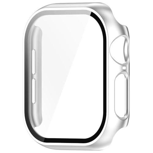 LYEAA PC-Abdeckung aus gehärtetem Glas, staubdichter Uhren-Displayschutz, Kratzfest, vollständiger Rahmen für Apple Watch Serie 10 42 mm/46 mm von LYEAA