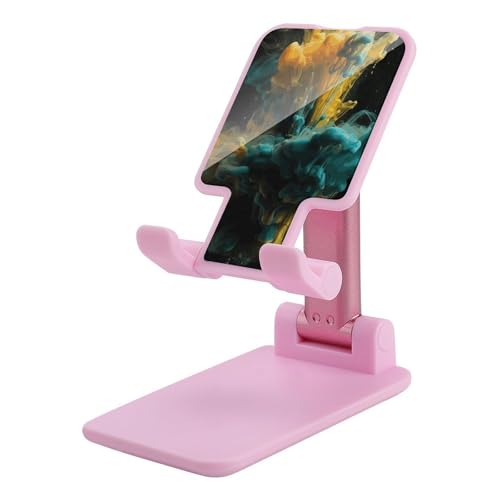 LYHVSFJW Handy-Ständer, faltbar, farbiger Flüssigkeits-Telefonständer für den Schreibtisch, verstellbare Handyhalterung, tragbarer Tablet-Ständer mit 10,2 - 33 cm (4 - 13 Zoll), Rosa von LYHVSFJW