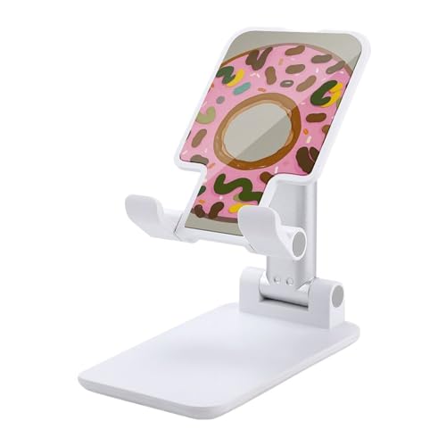 LYHVSFJW Handy-Ständer, faltbarer Donut-Telefonständer für den Schreibtisch, verstellbare Handyhalterung, tragbarer Tablet-Ständer mit 10,2-33 cm (4-13 Zoll) Handy-Tablet, Weiß von LYHVSFJW