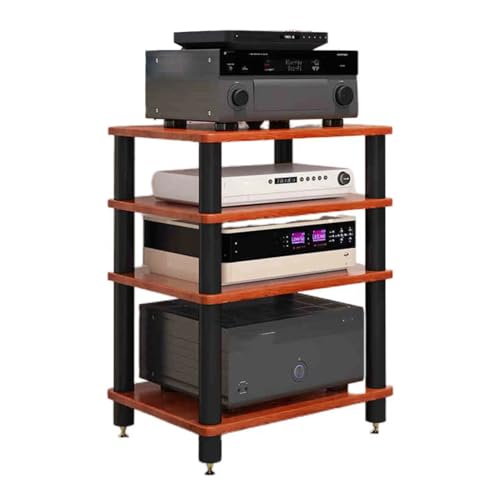 LYHXYLFT AV-Medienständer, 5-lagiges Offenes Audio-Speicher-Rack, Regal For CD-Player-Videospielkonsolen, For Das Wohnzimmer-Aufnahmestudio-Theater(A) von LYHXYLFT