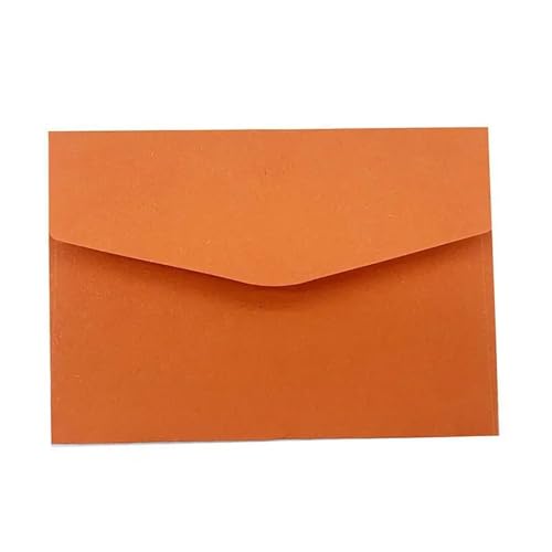 Briefumschläge 10 Stück stabile Fensterumschläge for Briefblöcke, Geldumschläge, Hochzeit, Party, Einladungskarten, Postkartenhülle, Bürobedarf Für Grußkarten, Dekoration(Orange) von LYHYDMA