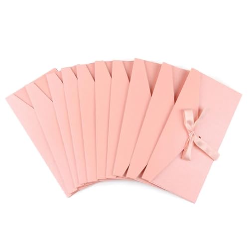 Briefumschläge 10 Teile/satz Retro Perlglanz Papier Umschlag Bogen Dickes Band Kreative Farbe Grußkarte Taschen for Hochzeit Eingeladen Geschenk Postkarten Für Grußkarten, Dekoration(Pink Large) von LYHYDMA