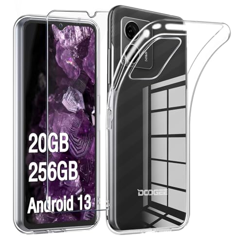 LYJERRY Hülle Transparent Weich handyhülle für DOOGEE N50S / DOOGEE N50 Pro Hülle,1Schutglas und 1hülle Schutzhülle Bumper Cover Silikon Gel für DOOGEE N50S / DOOGEE N50 Pro Hülle durchsichtig von LYJERRY