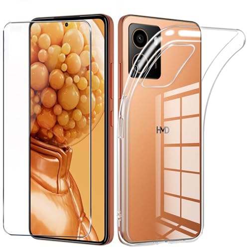 LYJERRY Hülle Transparent Weich handyhülle Kompatibel mit HMD Pulse Plus/HMD Pulse Pro/HMD Pulse Hülle, Schutzglas mit hülle Schutzhülle Bumper Cover Silikon Gel für HMD Pulse Hülle durchsichtig von LYJERRY