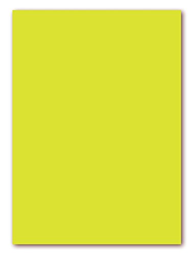 50 Blatt farbiges Briefpapier Lysco Color Paper NEON Gelb Format DIN A6 (105 x 148 mm) stark leuchtendes Papier Briefbogen Farbe gelb (LCP-112) von LYSCO