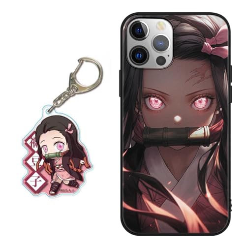 Handyhülle für Samsung Galaxy S23 5G Hülle 6.1 Zoll, Anime Demon Slayer Kamado Nezuko Tanjirou Mit Schlüsselbund Muster Design Manga Case Cartoons Schutzhülle TPU Silikon Charmant Für Jungen Frau von LYUBFDC