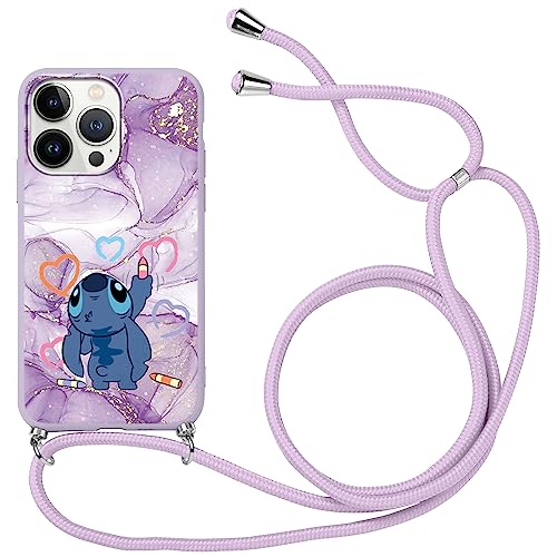 Handykette Handyhülle für Samsung Galaxy A16 5G-6.7" Hülle mit Band, Schön Karikatur Anime Lustig Necklace Hülle mit Kordel zum Umhängen Silikon Weich TPU Schutzhülle für Samsung Galaxy A16 5G,Muster von LYUBFDC