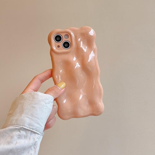 LYWZDZQ 3D-Wellenmuster-Telefonhülle für iPhone 15 14 13 12 11 Pro Max INS Candy Color Fashion Weiche Silikon-stoßfeste Rückseitenhüllen, T6, Für iPhone 13Pro max von LYWZDZQ