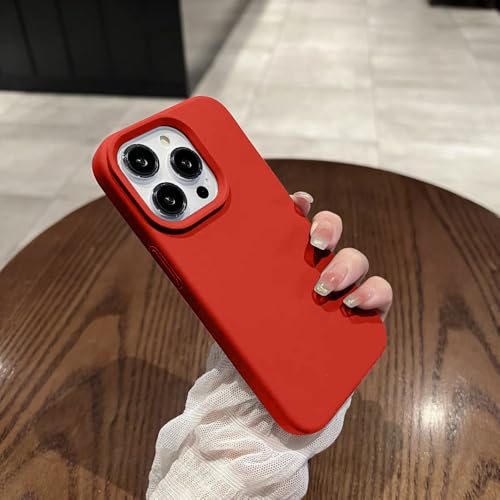 LYWZDZQ Luxuriöse Silikon-Handyhülle für iPhone 15 13 12 11 14 Pro Max Mini X XS XR 8 Plus Stoßfestes Cover-Zubehör, rot, für iPhone X XS von LYWZDZQ