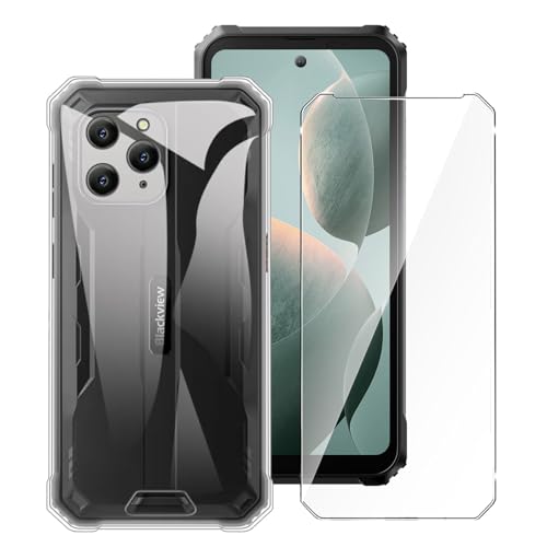 LYZXMY Hülle für Blackview BV5300 / Blackview BV5300 Pro/Blackview BV5300 Plus (6.1") + 1 Stück für Panzerglas Schutzfolie - Transparent Weich Silikon Schutzhülle Flexibel TPU Tasche Case von LYZXMY