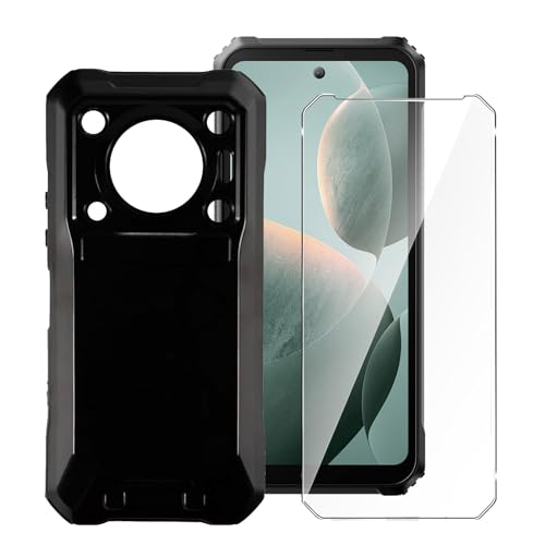 LYZXMY Hülle für Oukitel WP33 Pro (6.6") + 1 Stück für Panzerglas Displayschutzfolie Schutzfolie - Schwarz Weich Silikon Schutzhülle Flexibel TPU Tasche Case von LYZXMY