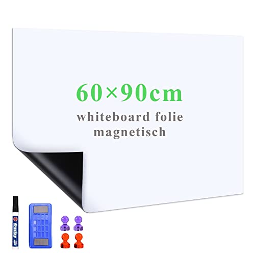 Lyzzxi Whiteboard Folie, 90 * 60cm Magnetisch Selbstklebend Weißwandtafel Folie, Whiteboard Sticker DIY, Inklusive Marker und Schwamm, Wandfolie für glatten Oberflächen in Schule Büro Haus Lyzzxi Whiteboard Folie, 90 * 60cm Magnetisch Selbstklebend Weißwandtafel Folie, Whiteboard Sticker DIY, Inklusive Marker und Schwamm, Wandfolie für glatten Oberflächen in Schule Büro Haus von LYZZXI