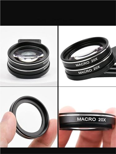 LZHSWM 4K HD-Makroobjektiv for Smartphone-Fotografie – 20-facher und 40-facher Zoom, 37-mm-Handyobjektiv for Aufnehmen von Diamantringen und mehr(40X Macro CPL Case) von LZHSWM