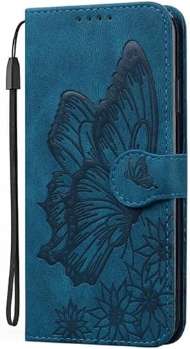 LZTONGK Flip-Schutzhülle für iPhone 15 Pro Max/15 Pro/15 Plus/15, Magnetverschluss, Lederhülle mit Bargeldfach, Ständer, Premium-Business-Hülle (15 Plus, Blau) von LZTONGK