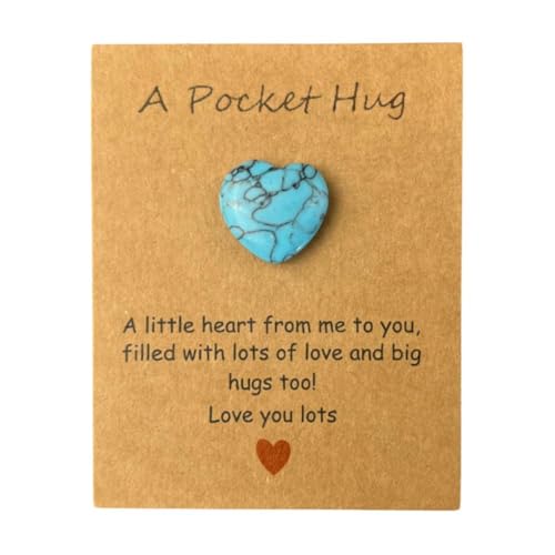 Pocket Hug Tokens with Hug Cards, Heart Shape Natural Greeting Cards, Relationship Holiday For Col Exchange Gift Card von LZYWOD